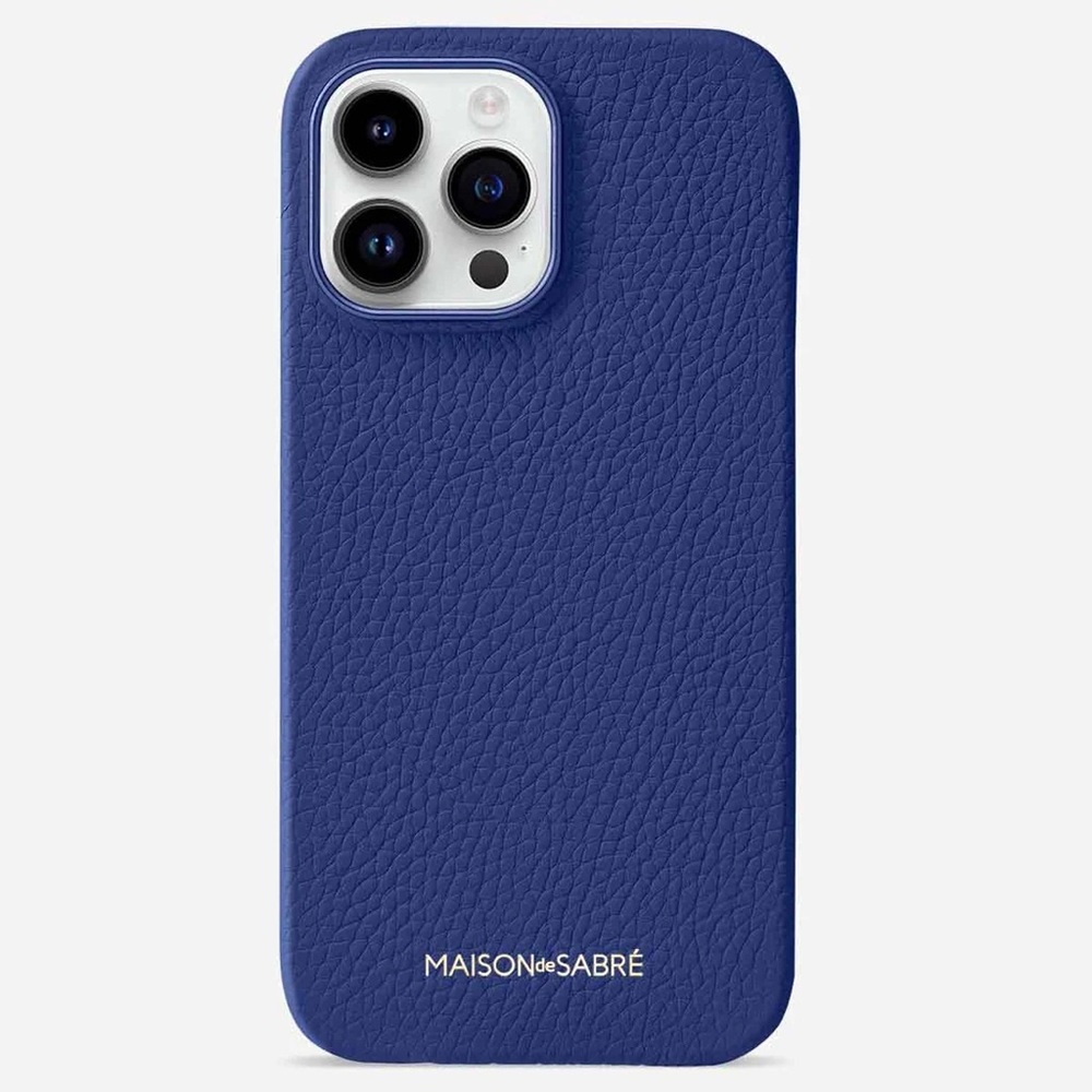 MAISON de SABRÉ Lapis Blue Leather iPhone 13 Case